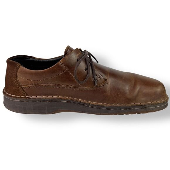 Birkenstock Footprints Memphis Oxford Brown Leather Suede Lace Up Casual 41 / 8 - Picture 6 of 13